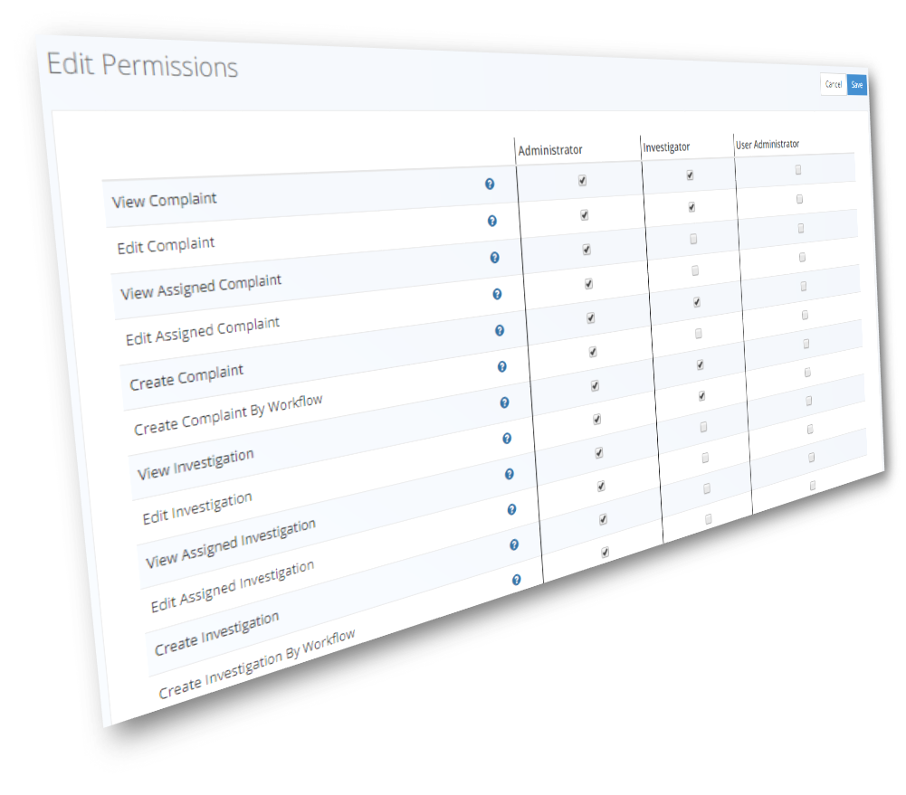 cmts-hr permissions and privacy settings